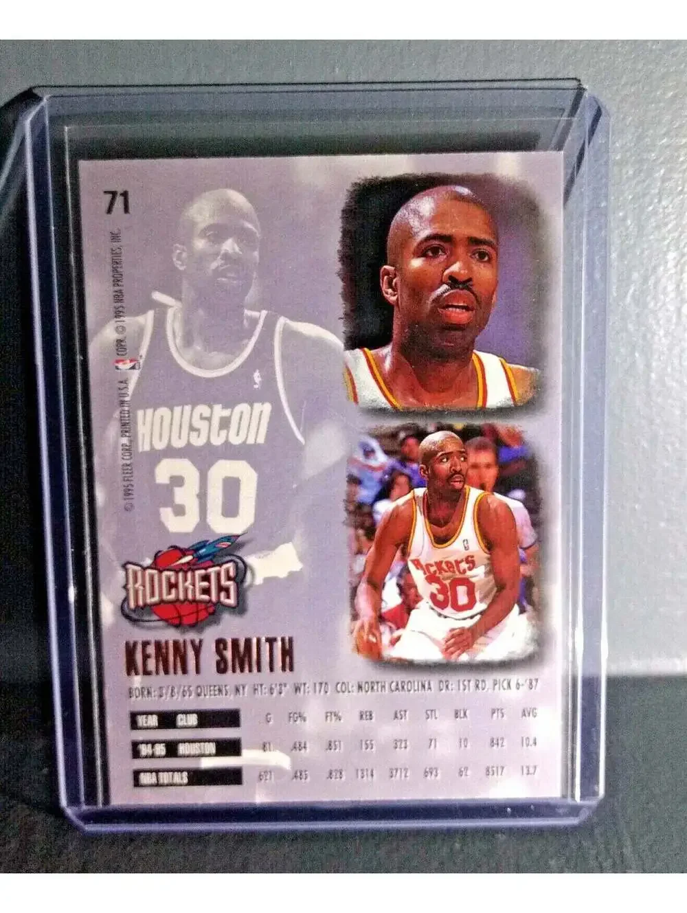 1995-96 Kenny Smith Fleer Ultra #71 Basketball Card